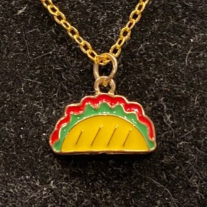 Taco, Gold, Pendant, Necklace