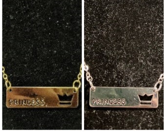 Gold, or Silver, Princess, Pendant, Necklace