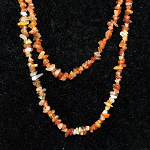 Red Agate, Beaded, Long, Handmade, Necklace