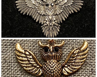 Owl, Silver, Antique Bronze, Pendant, Necklace