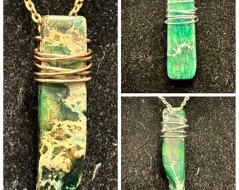 Imperial Jasper, Green, Pendant, Necklace