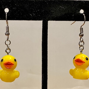 Rubber Ducky, Dangle, Earrings