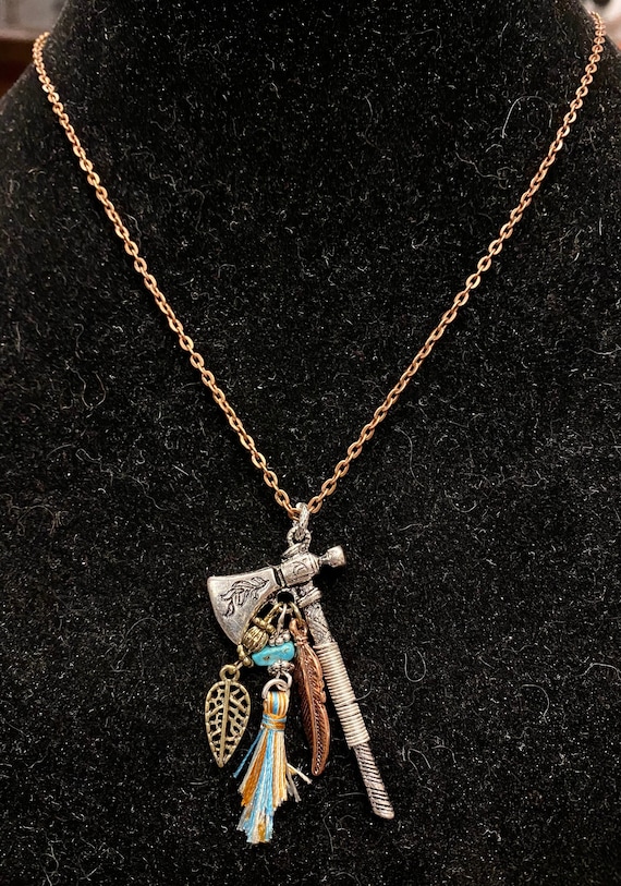 Silver, Hatchet, Tomahawk, Copper, Necklace - Etsy