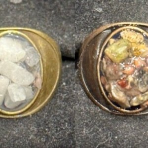 White Jade, Antique Bronze, Jasper, Copper, Size 7, Ring