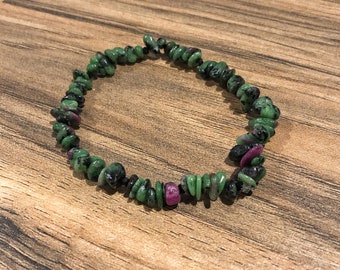 Zuby in Zoisite, Adjustable, Beaded, Bracelet