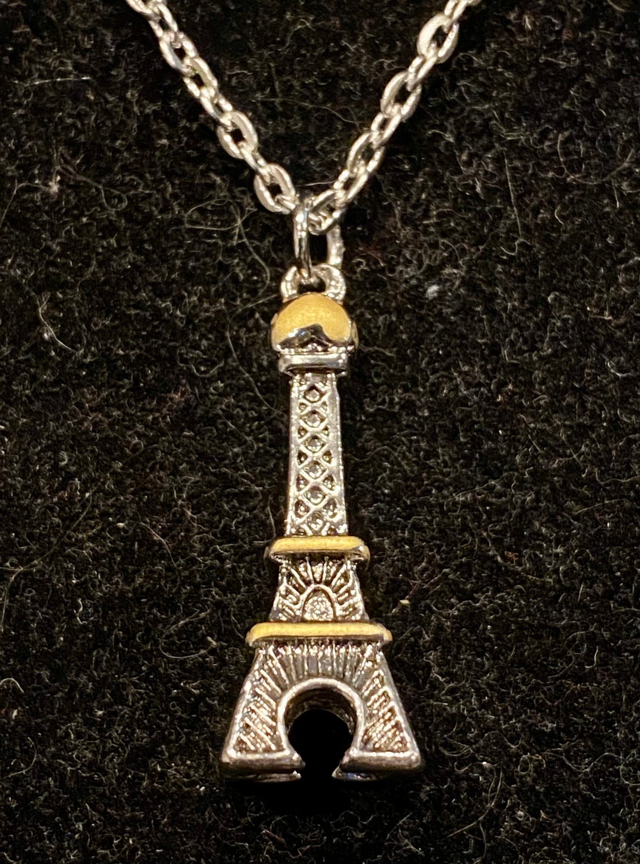 Eiffel Tower, Silver, Pendant, Necklace - Etsy