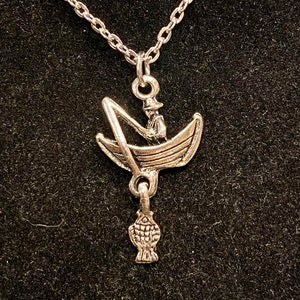Plata, Pesca, Pez, Colgante, Collar