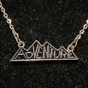 Adventure, Mountain, Silver, Pendant, Necklace