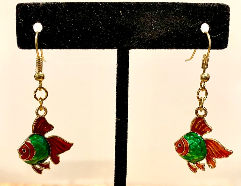 fish Multicolored earrings dangle