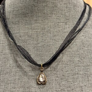 Bloom Teardrop Rhinestone Cufflink Chain Necklace main image 1
