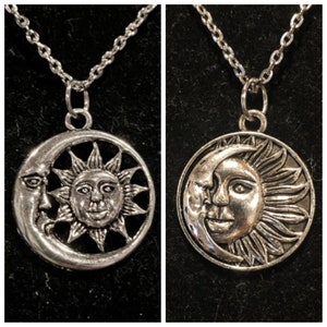 Moon and Sun, Silver, Pendant, Necklace