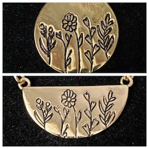 Wildflowers, Rose Gold, Pendant, Necklace