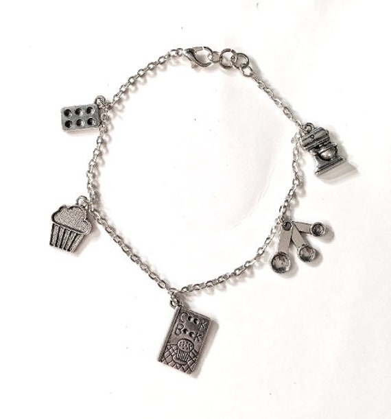 Chef, pâtisserie, cuisine, argent, charme, bracelets - Etsy France
