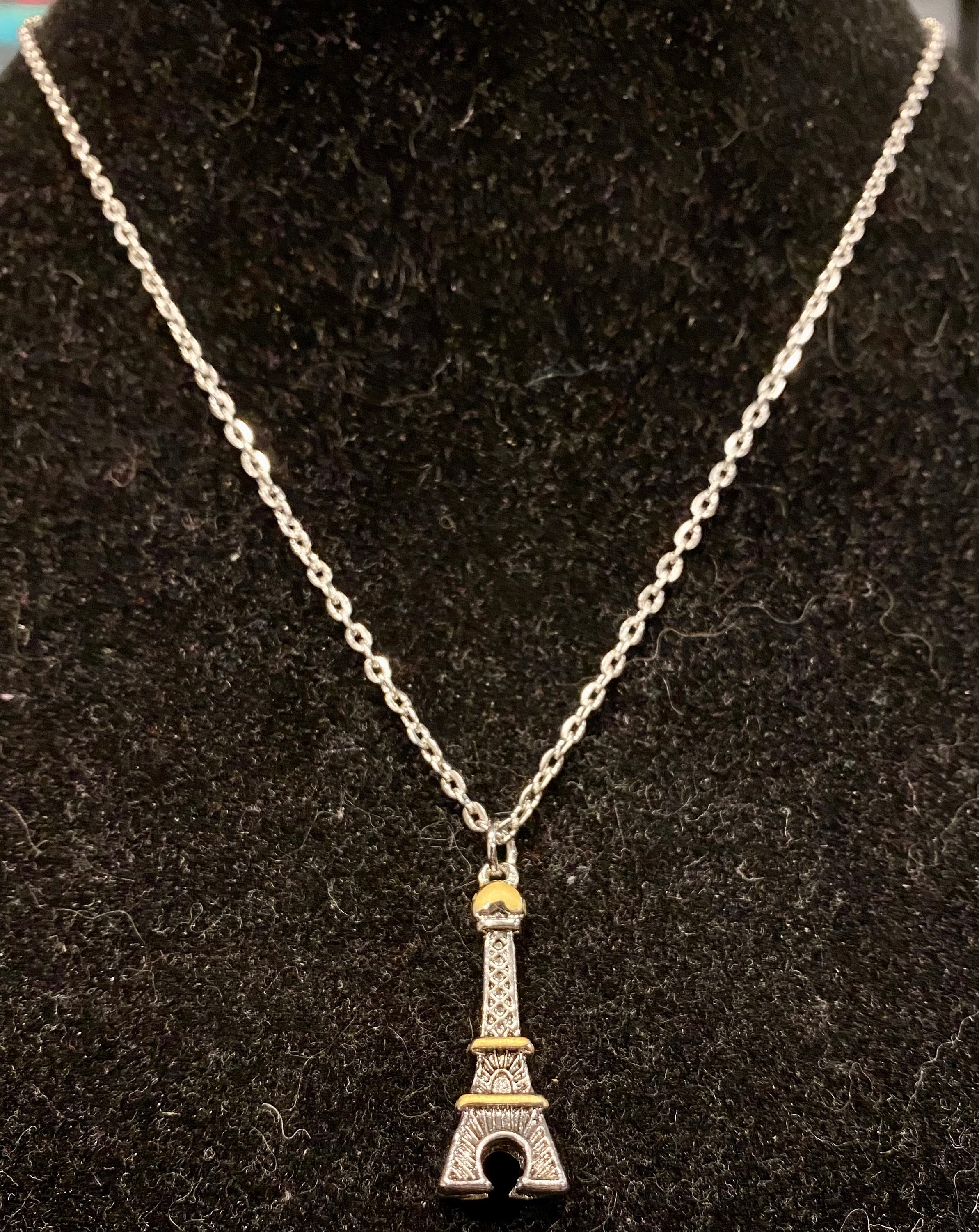 Eiffel Tower, Silver, Pendant, Necklace - Etsy