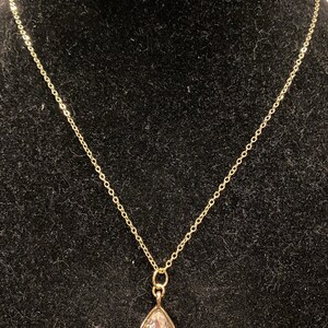 Bloom Teardrop Rhinestone Cufflink Chain Necklace
