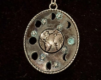 Phases Of The Moon, Silver, Necklace