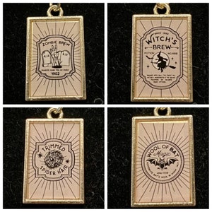 Recortado, Araña, Cabello, Brebaje de Brujas, Brebaje Zombi, Carta del Tarot, Lana de Murciélago, Colgante, Collar
