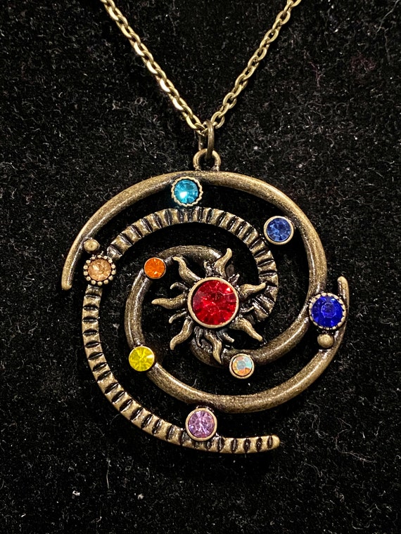 Solar system deals necklace etsy