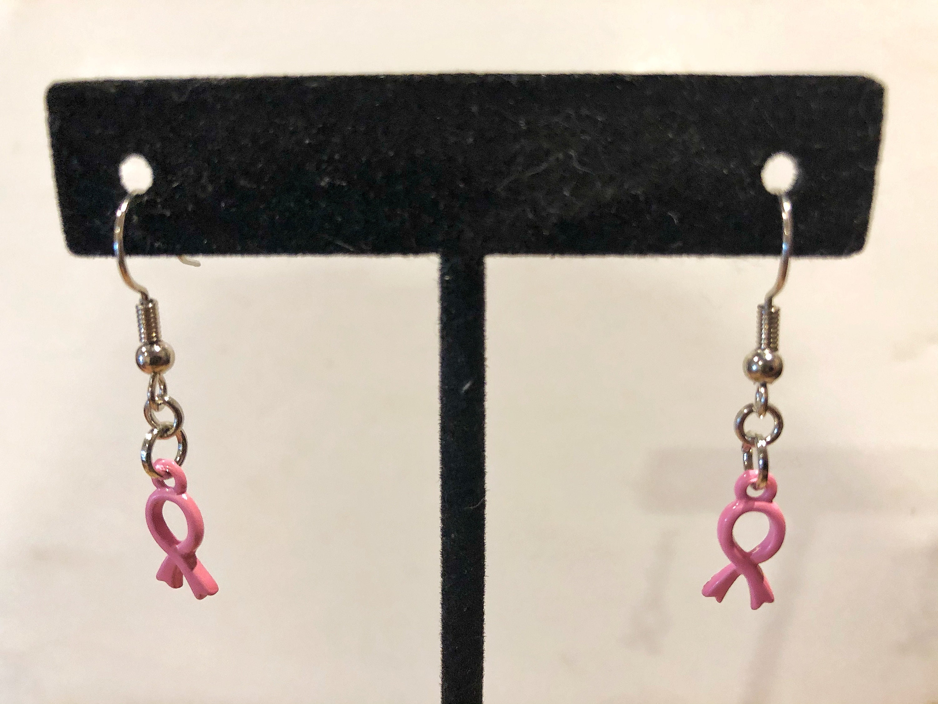 Orecchini A Goccia Con Nastro Rosa E Scritta 'Speranza' Per La Consapevolezza Sul Cancro Al Seno - Regalo Per Sopravvissute