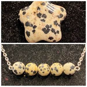 Dalmatian Jasper, Star, Pendant, Necklace