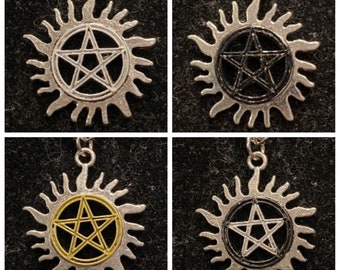 Flaming Pentacle, Anti-Possession, Star, SN, Supernatural, Pendant, Necklace