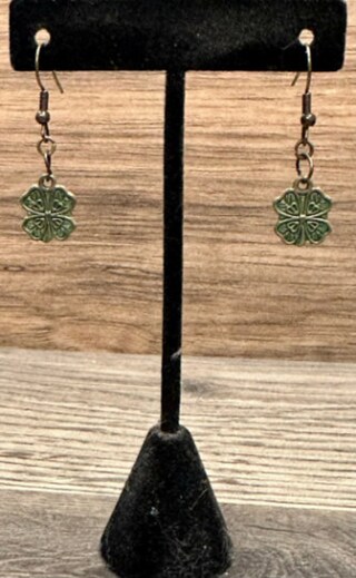 Orecchini A Quadrifoglio In Argento Sterling Con Conchiglia Abalone - Porta Fortuna