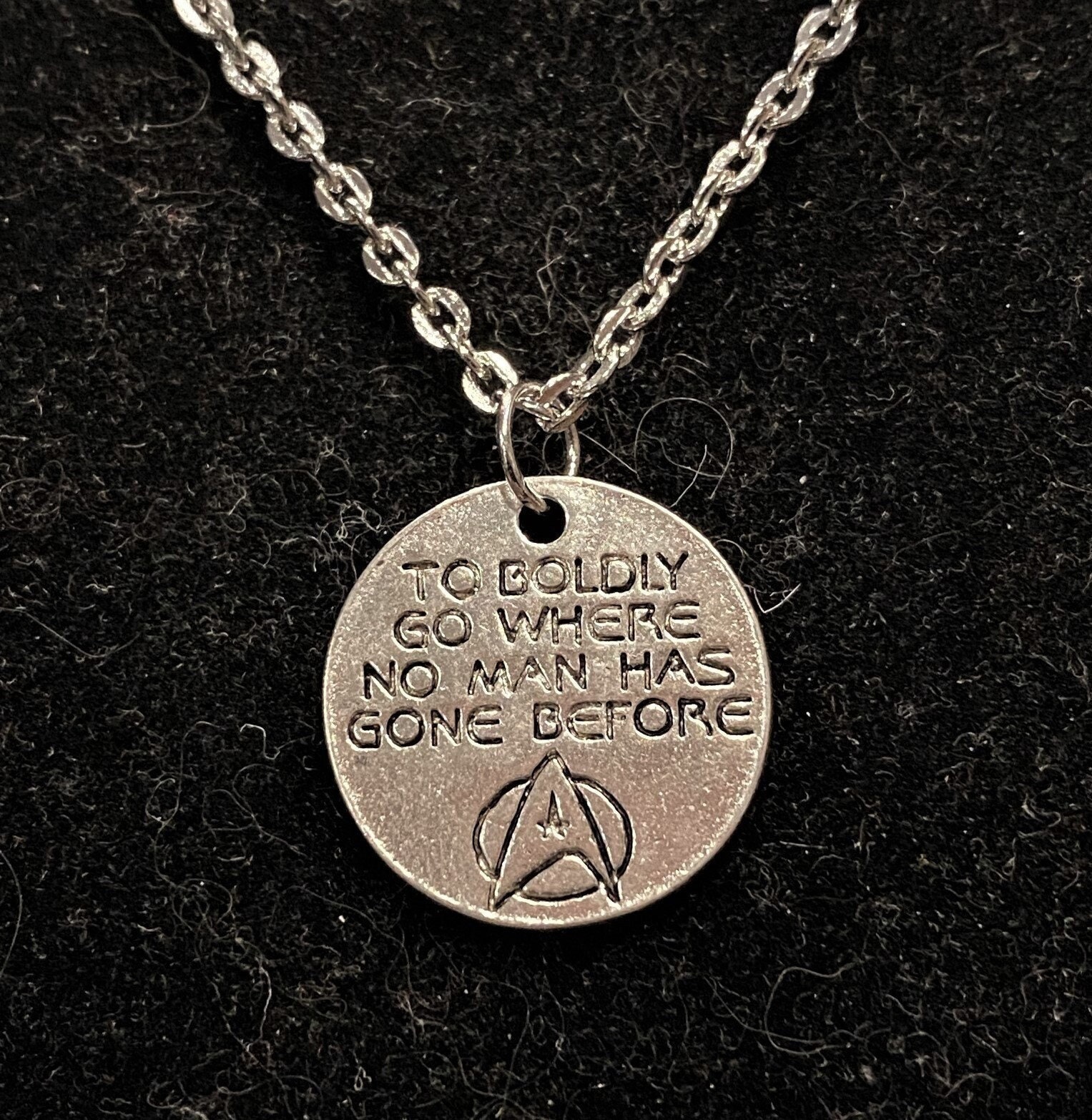 Ciondolo Collana Star Trek - Etichetta Cane Distintivo - Argento Cromato - GTO DESIGN