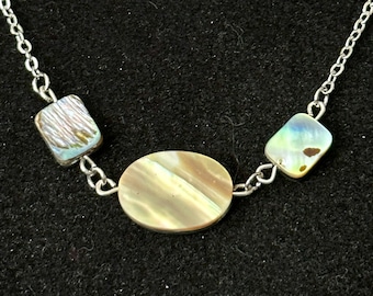 Abalone Shell, Oval, Rectangle, Pendant, Necklace