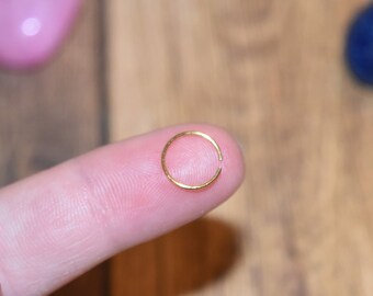 24G 8mm Gold Nose Ring - 316L Surgical Steel Nose Ring, Nose Rings, Nose Piercing, Rings, Nose Rings, Nose Jewelry, Mothers Day Gift