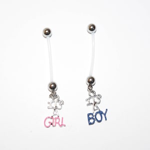 Baby Girl boy Pregnancy Belly Rings Bioflex With 316L Surgical