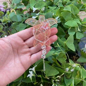 PINK TURTLE Plant Stake, Hair Stick, Hair Accessories, Planter Accessories, Plant Sticks, Hair Pins