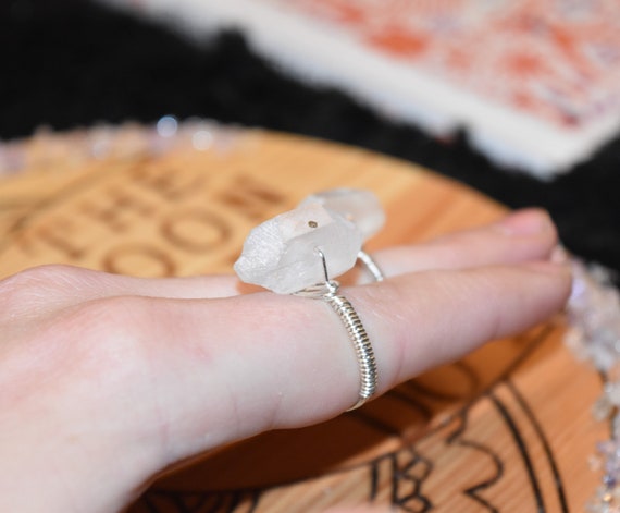 Anillo de cuarzo transparente Anillos boho chic Anillo estilo