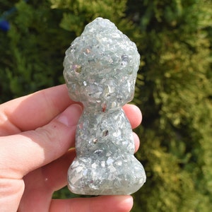 Estatua de Buda bebé de CHIPP BLANCO, estatua de Buda de resina, Buda bebé feliz, decoración de Buda, decoración de Buda para el hogar, compras de primavera