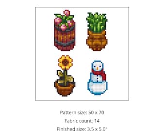 Seasonal decor item from Stardew Valley cross stitch pattern