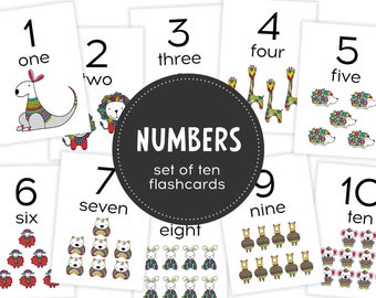 Early Learning Number Cards | Instant Digital Download | Educational