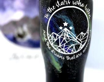 ACOTAR Glitter Tumbler: Night Court, Velaris, Officially Licensed
