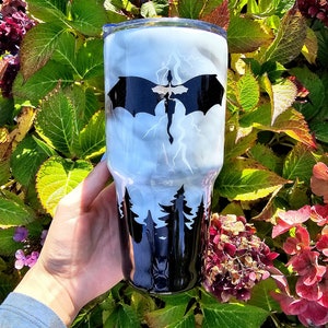 Fourth wing tumbler / Iron Flame / onyx storm