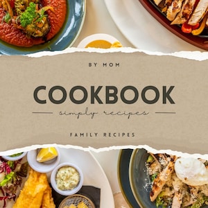 Family Cookbook / EDITABLE cookbook / customized cookbook / printable cookbook