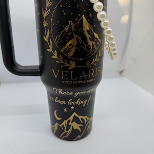 A court of thorns and roses laser engraved Stanley  tumbler / Officially Licensed/ the night court/ to the stars who listen