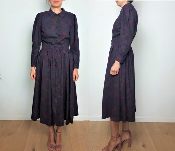 vintage LAURA ASHLEY cotton maxi floral paisley pr