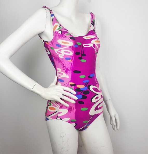 Rose Marie Reid vintage 60s pink lycra swim bathin