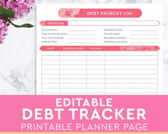 debt payoff spreadsheet debt snowball excel credit card etsy loan tracker spreadsheet
