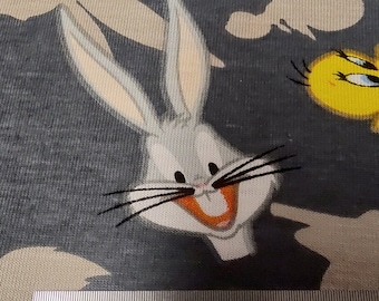 Jersey Tweety and Friends licensed fabric Warner Brothers ® Tweety and Friends, friends of Tom and Jerry Looney Tunes licensed