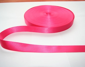 3m Polyester Ripsband rosa, 20mm breit