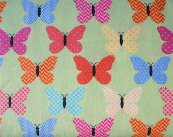 Baumwollstoff Farbenfrohe Schmetterlinge/butterfly