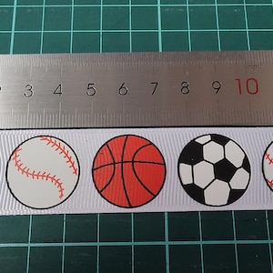 1.00 m Ripsband weiss, Fussball, Basketball, Baseball 26mm breit, für Turniere, zur Deko, für Kinder, Schlüsselbänder usw. Bälle, Ballsport