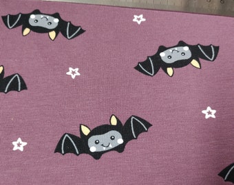 Cotton jersey - bats Halloween autumn party vampires spooky social night