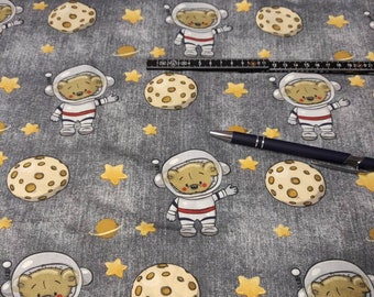 Jersey fabric space teddy on a new mission, exploration of the planets of this solar system