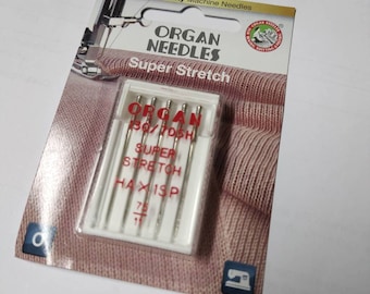 Organ Needles Super Stretch 5 pieces in hardcase 75/11 130/705H
