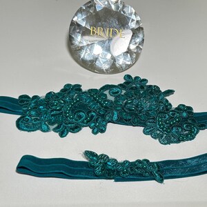 Teal lace garter,Something Teal,Lace Garter,Teal wedding,Lace Wedding Garter Set,Plus Size Garter Set,Bead Wedding Garter,Bridal Garter,Teal